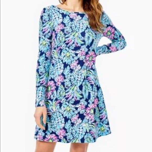 NWT Lilly Pulitzer Kaisley Dual -neck dress SPF 50+ Size XL - Picture 2 of 12